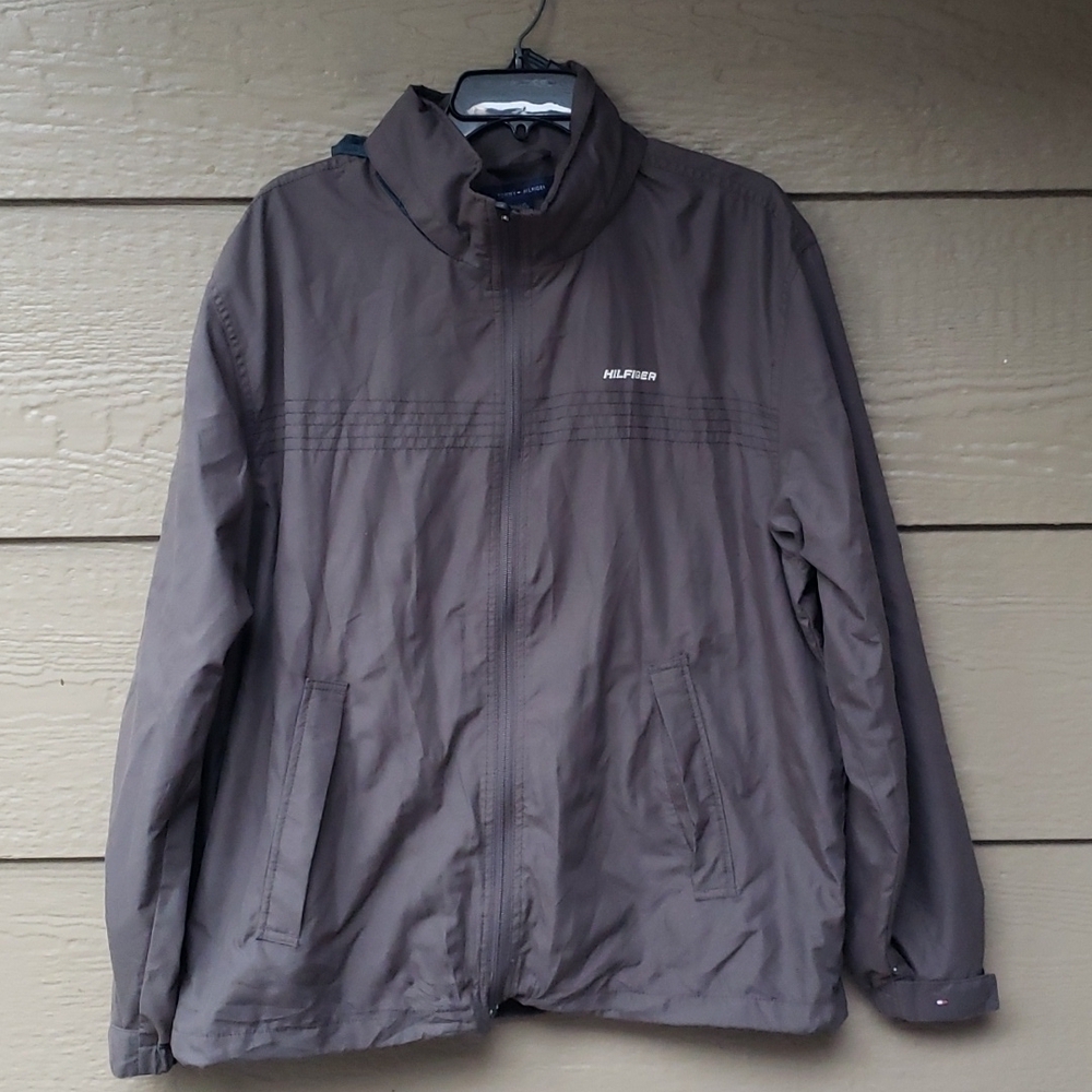 Tommy Hilfiger Mens Olive Green Lightweight Jacket